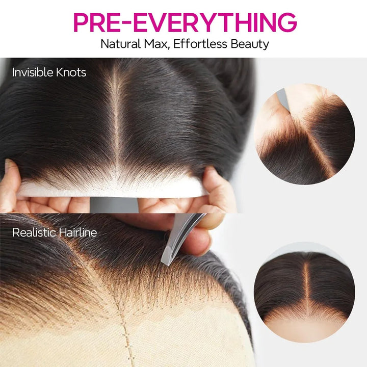 Christy V Natural Black Remy Hair 5x5 Lace Closure Bouncy Curls Human Hair Wig