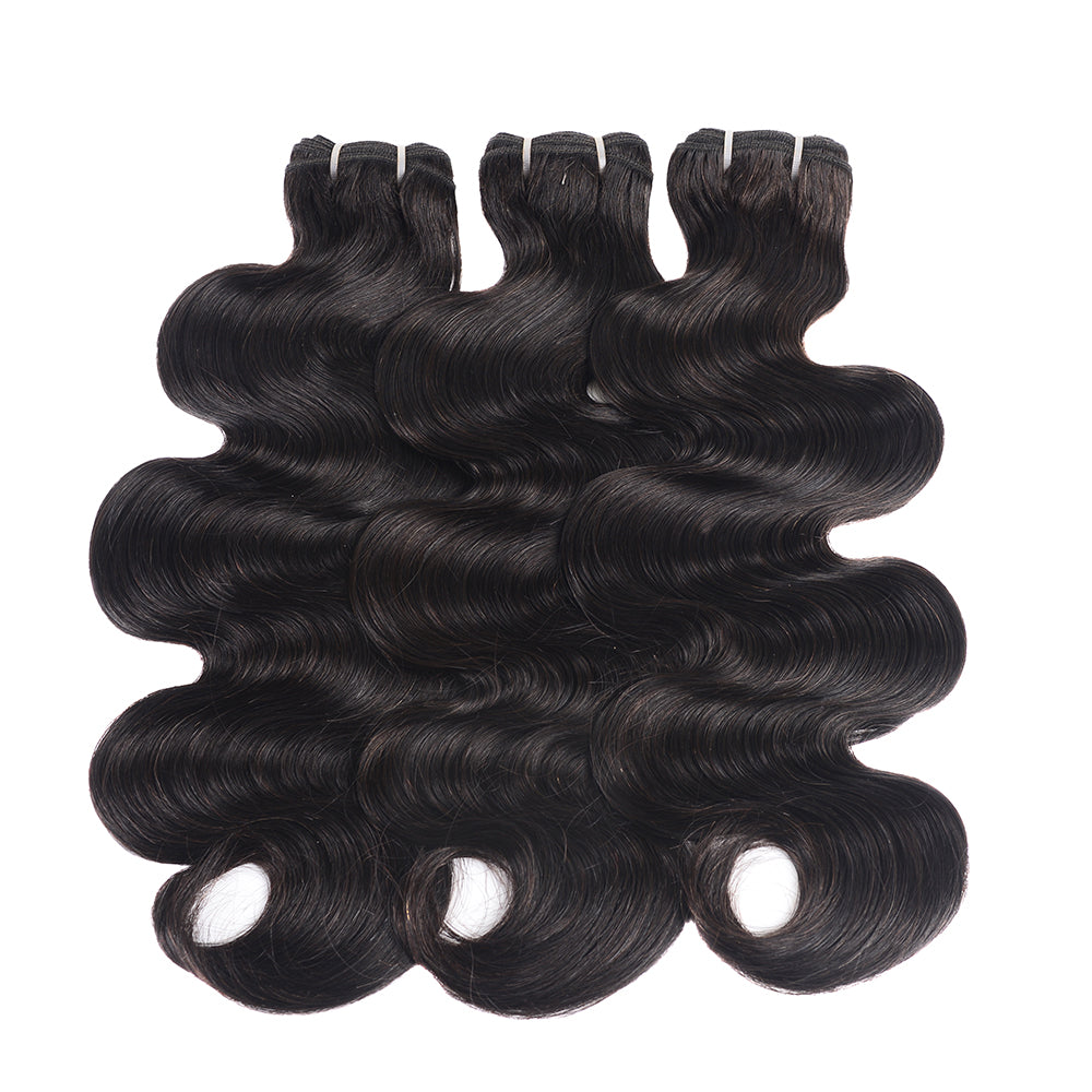 Christy V Remy Hair Black Body Wave Bundles Laotian Weaving