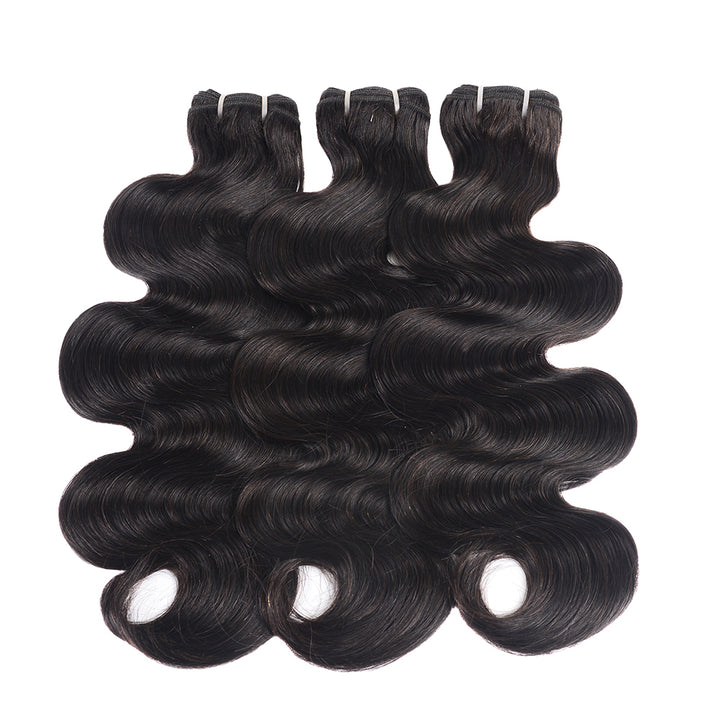 Christy V Remy Hair Black Body Wave Bundles Laotian Weaving