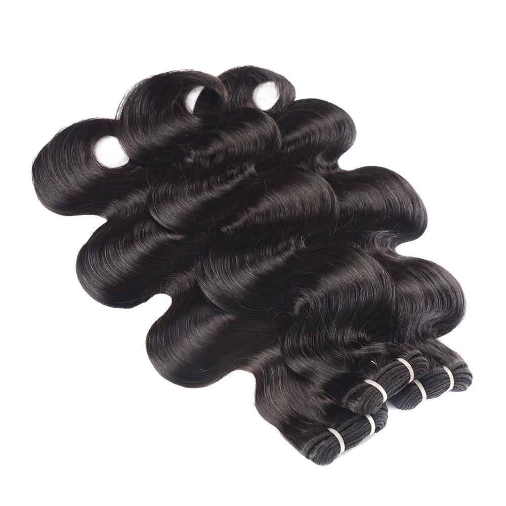 Christy V Remy Hair Black Body Wave Bundles Laotian Weaving