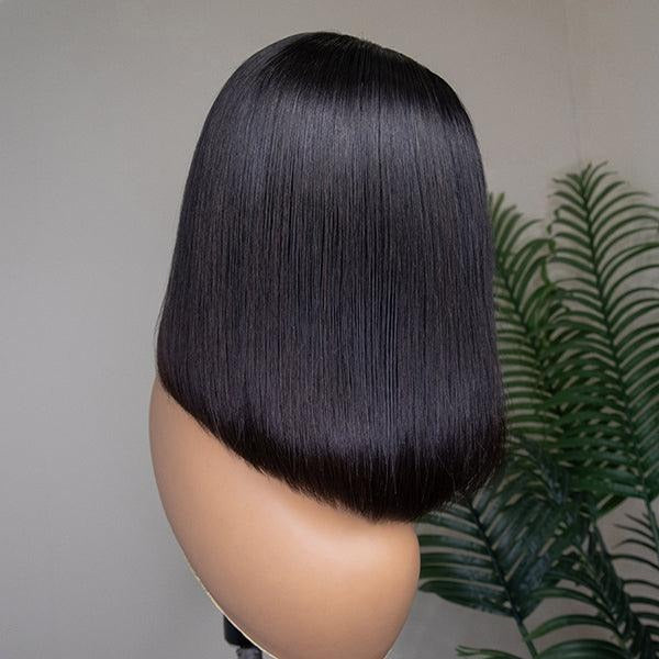 Glueless 5x5 Closure HD Lace Silky Straight Asian Raw Hair Short Bob Human Hair Wig