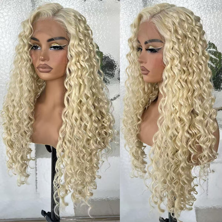 Christy V 13x4 Deep Wave Lace Front Wig 613 Remy Hair