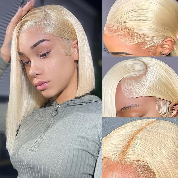 Christy V 13x4 Straight Bob Lace Front Wig 613 Remy Hair