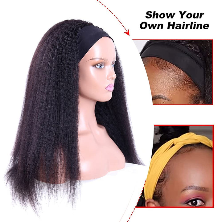 Christy V Yaki Straight Headband Wig Remy Hair
