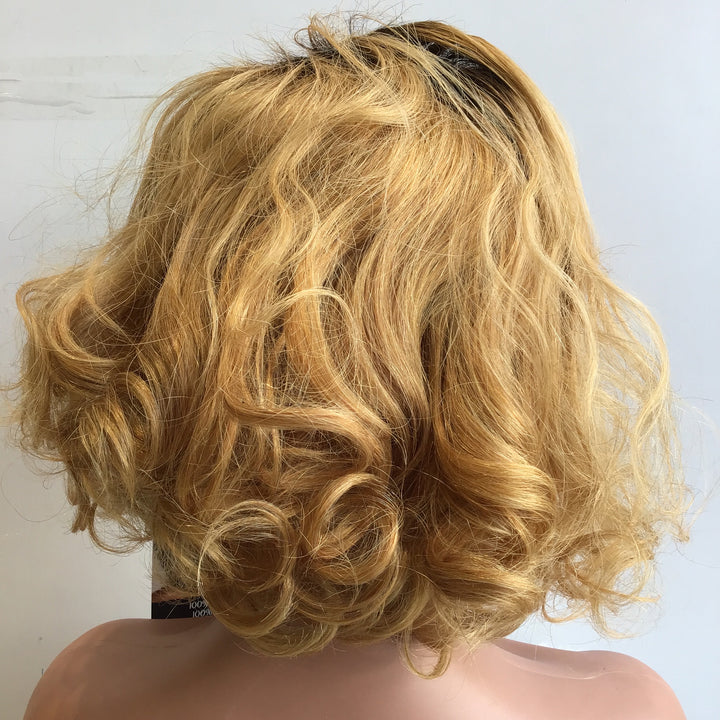 Christy V 13x4 Loose Wave Lace Front Wig Color Remy Hair 8 Inch