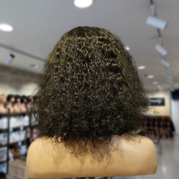 Christy V Machine-Made Black Wig Remy Hair TC047