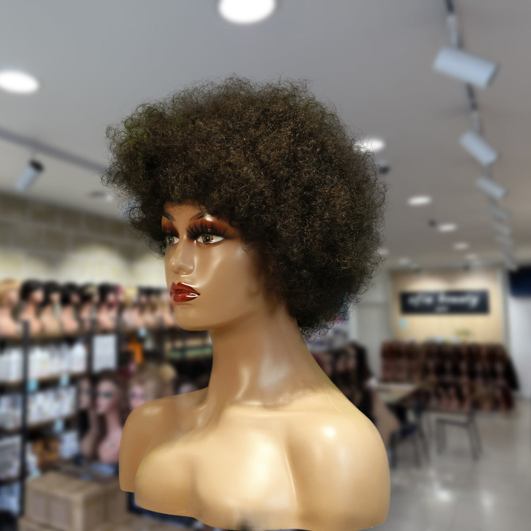Christy V Machine-Made Black Wig Remy Hair 2301