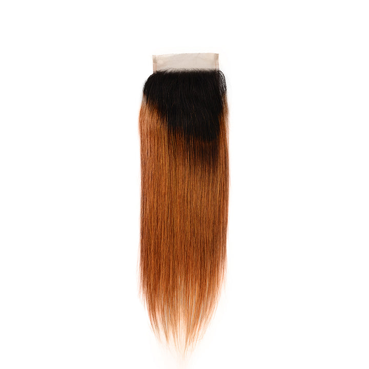 Christy V Remy Hair 4x4 Straight Closure 1b30