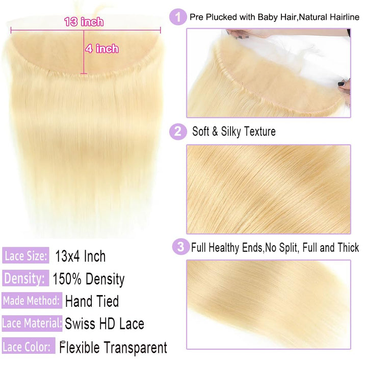 Christy V Remy Hair 13x4 Straight Frontal #613