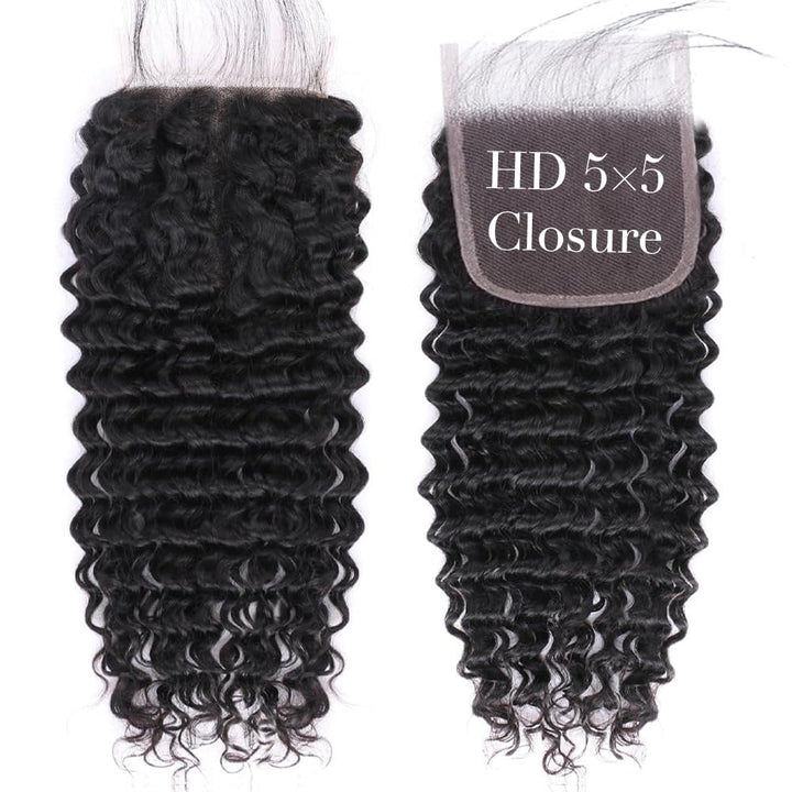 Christy V Remy Hair 5x5 Deep Wave HD Closure