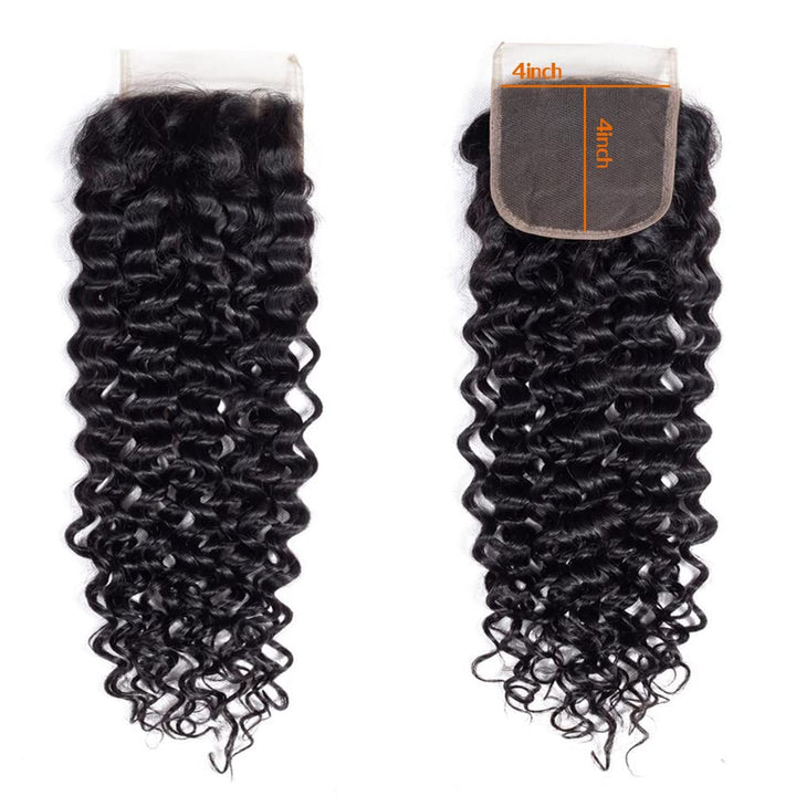 Christy V Remy Hair 4x4 Jerry Curly Closure