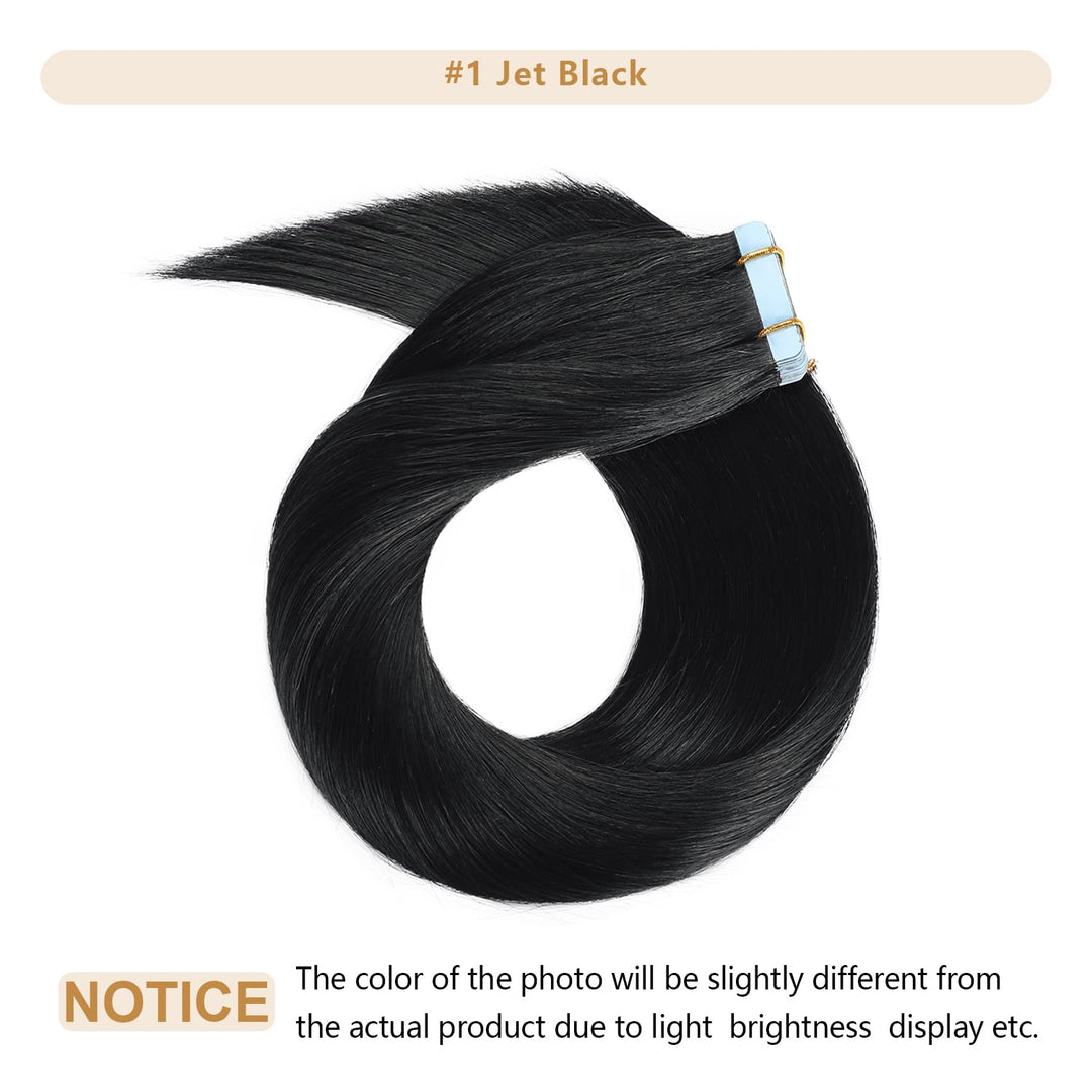 Christy V Asian Raw Hair #1 Straight Tape In Hair Extensions