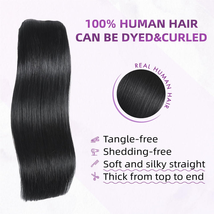 Christy V Asian Raw Hair Black Straight Hair Extensions