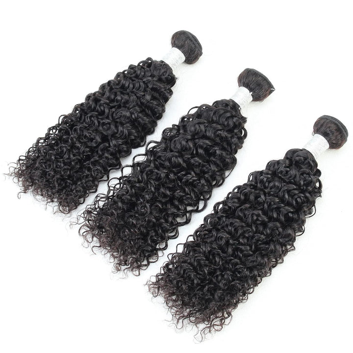 Christy V Remy Hair Black Jerry Curly Bundles Brazilian weaving