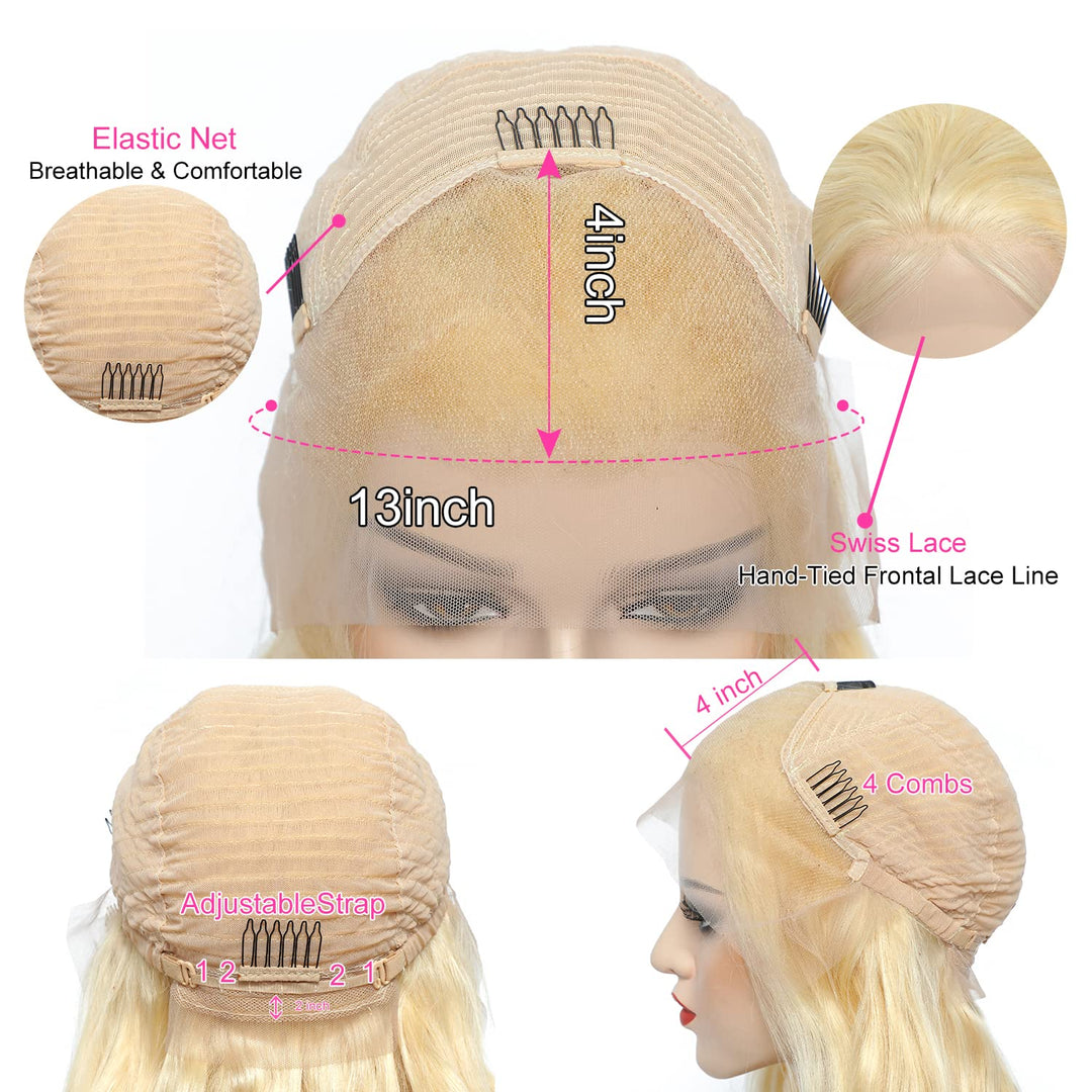 Christy V 13x4 Straight Lace Front Wig 613 Remy Hair