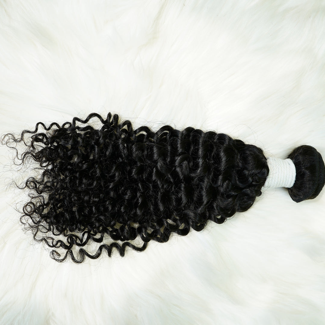 Christy V Remy Hair Black Jerry Curly Bundles Brazilian weaving