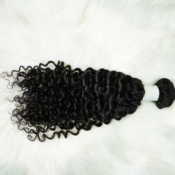 Christy V Remy Hair Black Jerry Curly Bundles Brazilian weaving