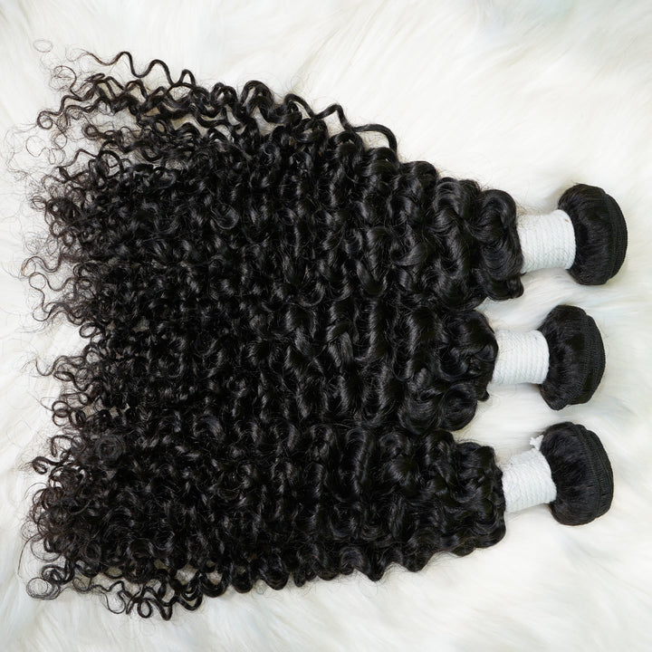 Christy V Remy Hair Black Jerry Curly Bundles Brazilian weaving