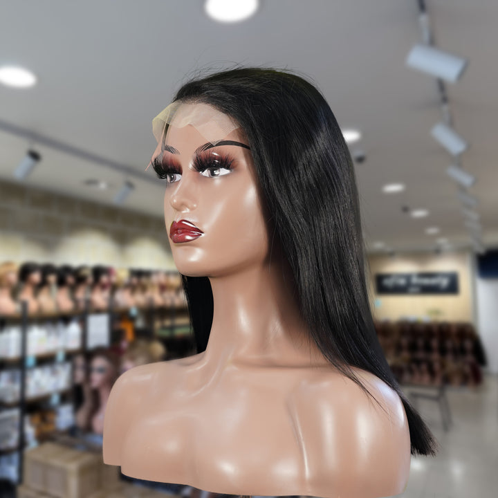 Perruque Bob sans dentelle Laos 8' | Perruque Bob naturelle sans dentelle 8 pouces