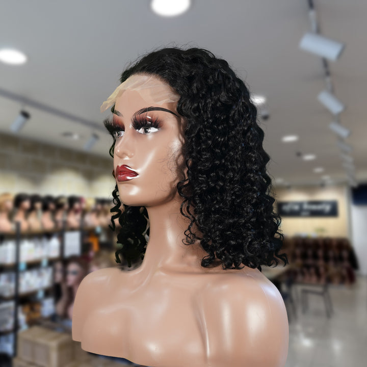 Perruque Bob sans dentelle Laos 8' | Perruque Bob naturelle sans dentelle 8 pouces