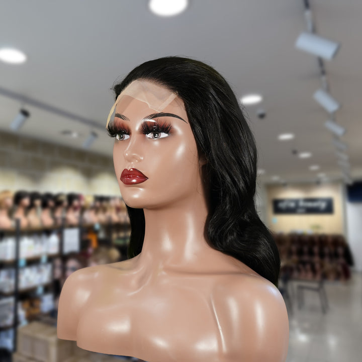 Perruque Bob sans dentelle Laos 8' | Perruque Bob naturelle sans dentelle 8 pouces