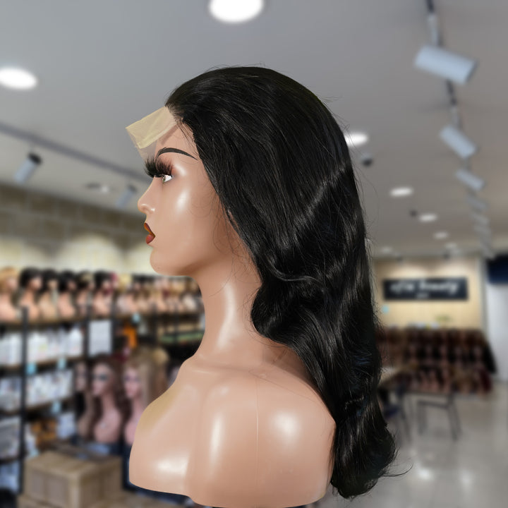 Perruque Bob sans dentelle Laos 8' | Perruque Bob naturelle sans dentelle 8 pouces