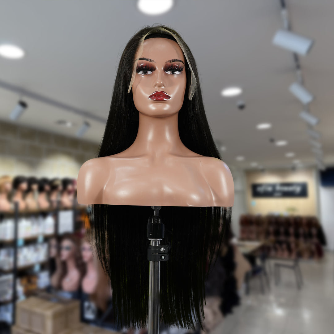 Perruque Bob sans dentelle Laos 8' | Perruque Bob naturelle sans dentelle 8 pouces