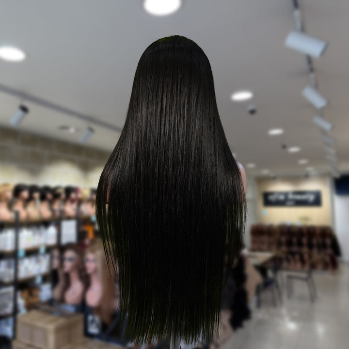Perruque Bob sans dentelle Laos 8' | Perruque Bob naturelle sans dentelle 8 pouces