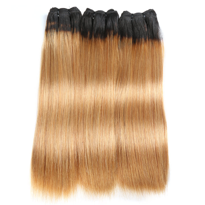Christy V Remy Hair 1b27 Straight Bundles Brazilian weaving