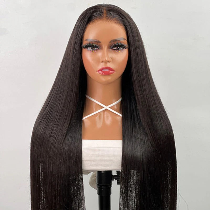 Christy V Glueless Remy Hair 5x5 Lace Closure Straight Human Hair Wig