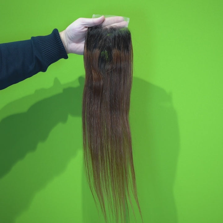 Christy V Remy Hair 4x4 Straight Closure 1b30
