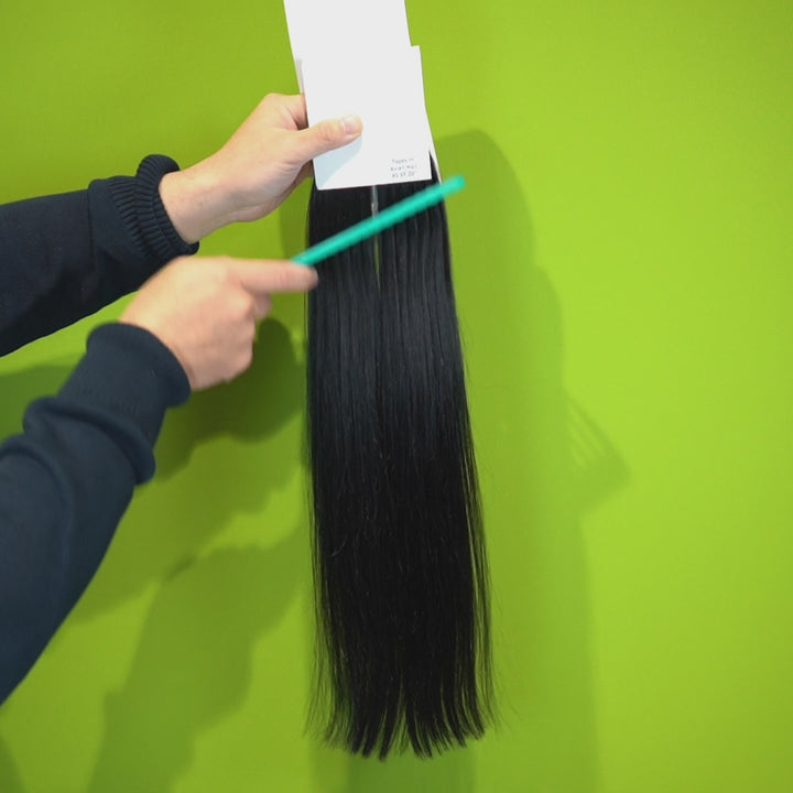 Christy V Asian Raw Hair #1 Straight Tape In Hair Extensions