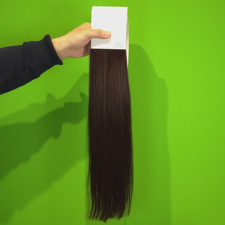 Christy V Asian Raw Hair #1c Straight Tape In Hair Extensions