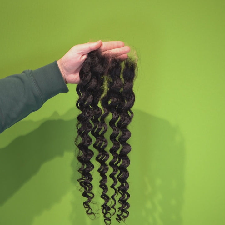 Christy V Remy Hair 5x5 Deep Wave HD Closure