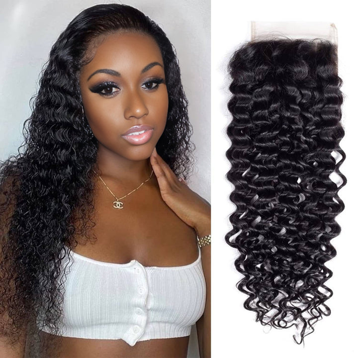 Christy V Remy Hair 4x4 Jerry Curly Closure