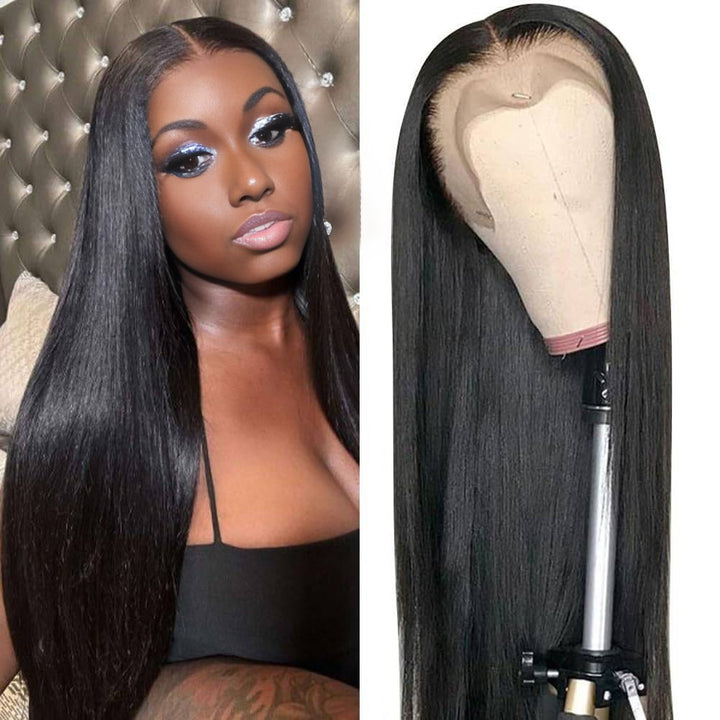Christy V 13x4 Straight HD Lace Front Wig Natural Black Remy Hair